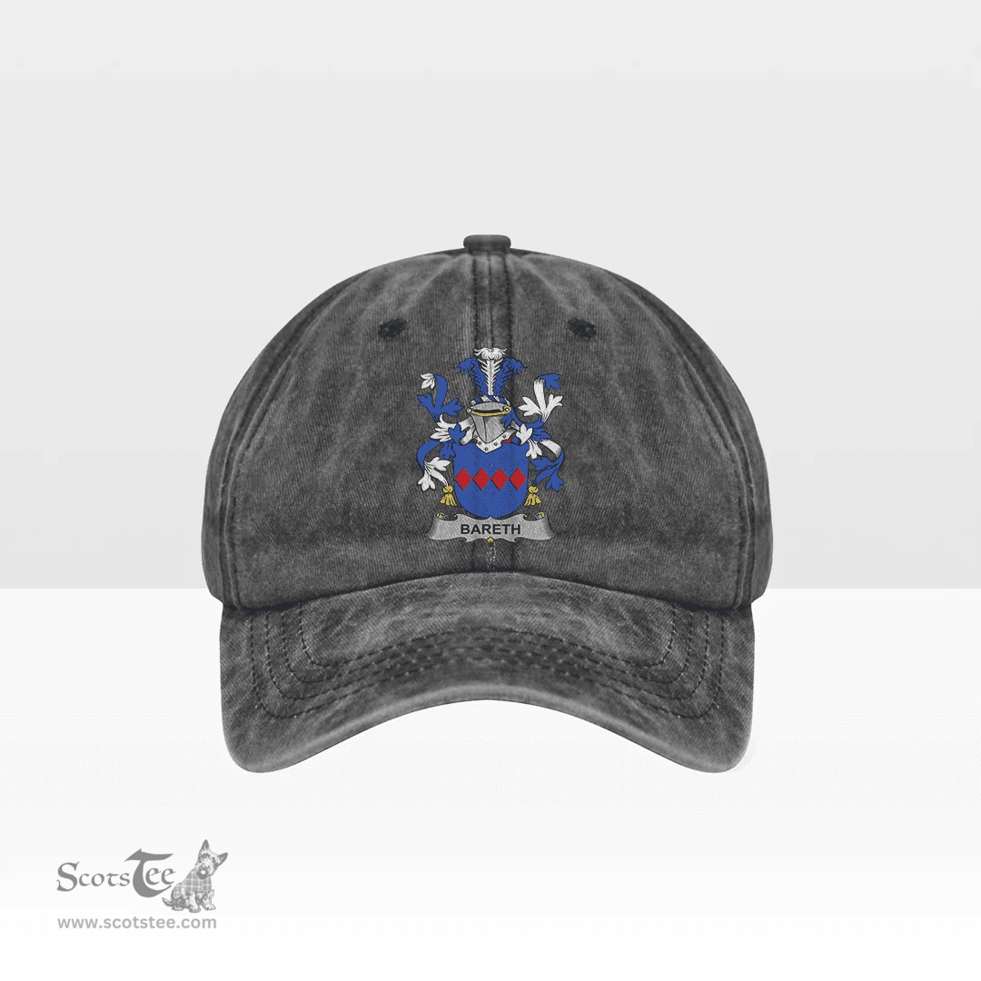 Irish Bareth Coat of Arms Family Crest Ireland Denim Cap
