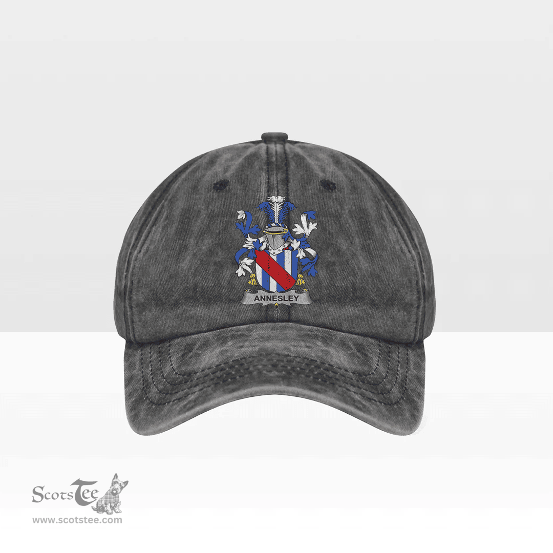 Irish Annesley Coat of Arms Family Crest Ireland Denim Cap