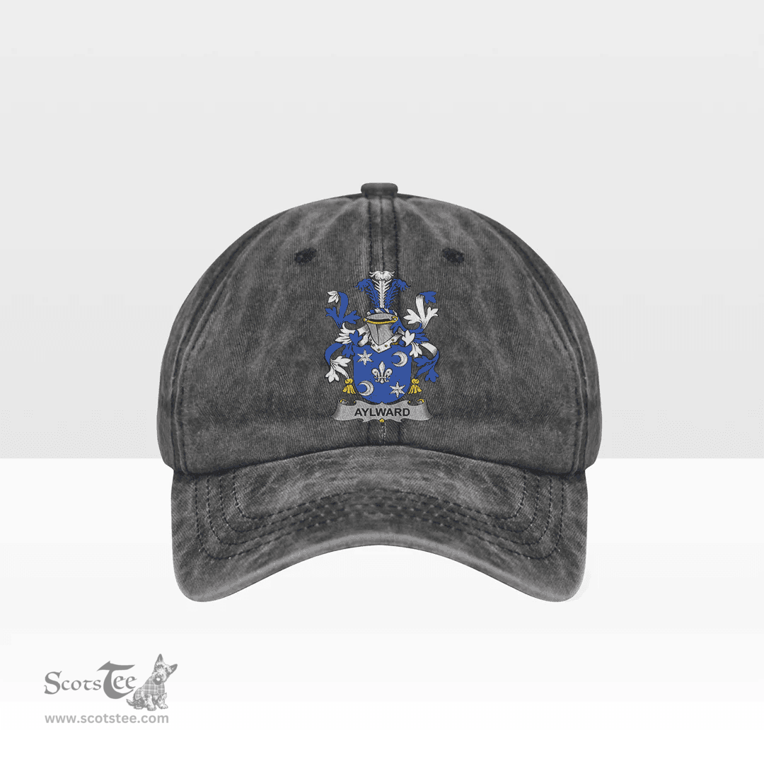 Irish Aylward Coat of Arms Family Crest Ireland Denim Cap