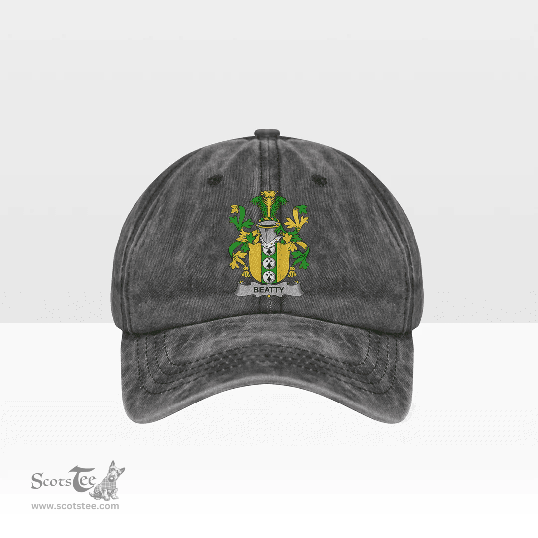 Irish Beatty or Betagh Coat of Arms Family Crest Ireland Denim Cap