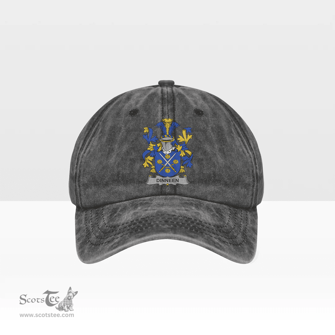 Irish Dinneen or O Dinneen Coat of Arms Family Crest Ireland Denim Cap