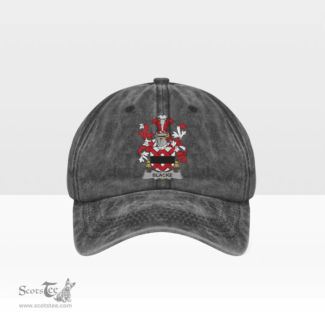 Irish Blacke Coat of Arms Family Crest Ireland Denim Cap