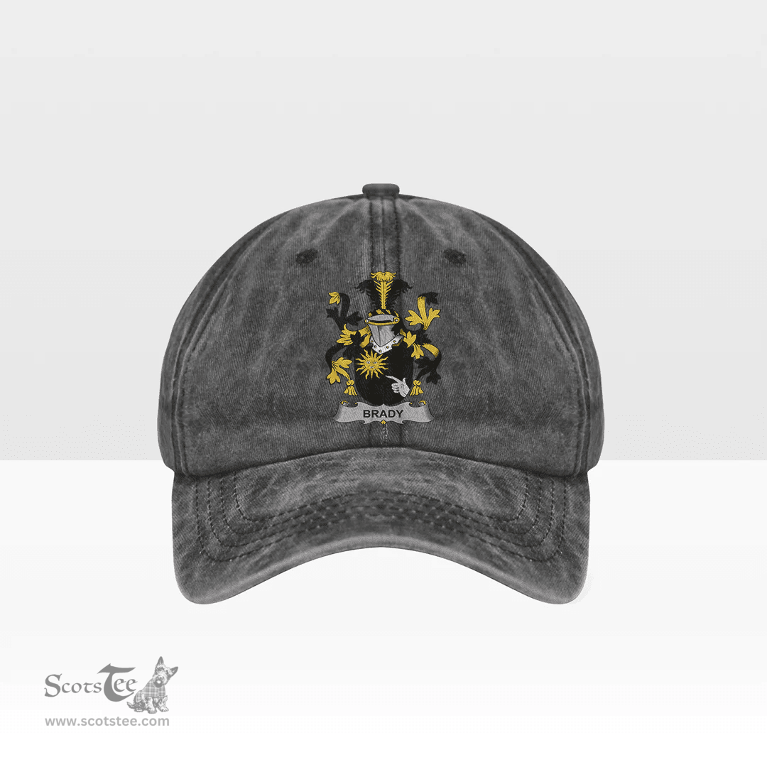 Irish Brady or McBrady Coat of Arms Family Crest Ireland Denim Cap