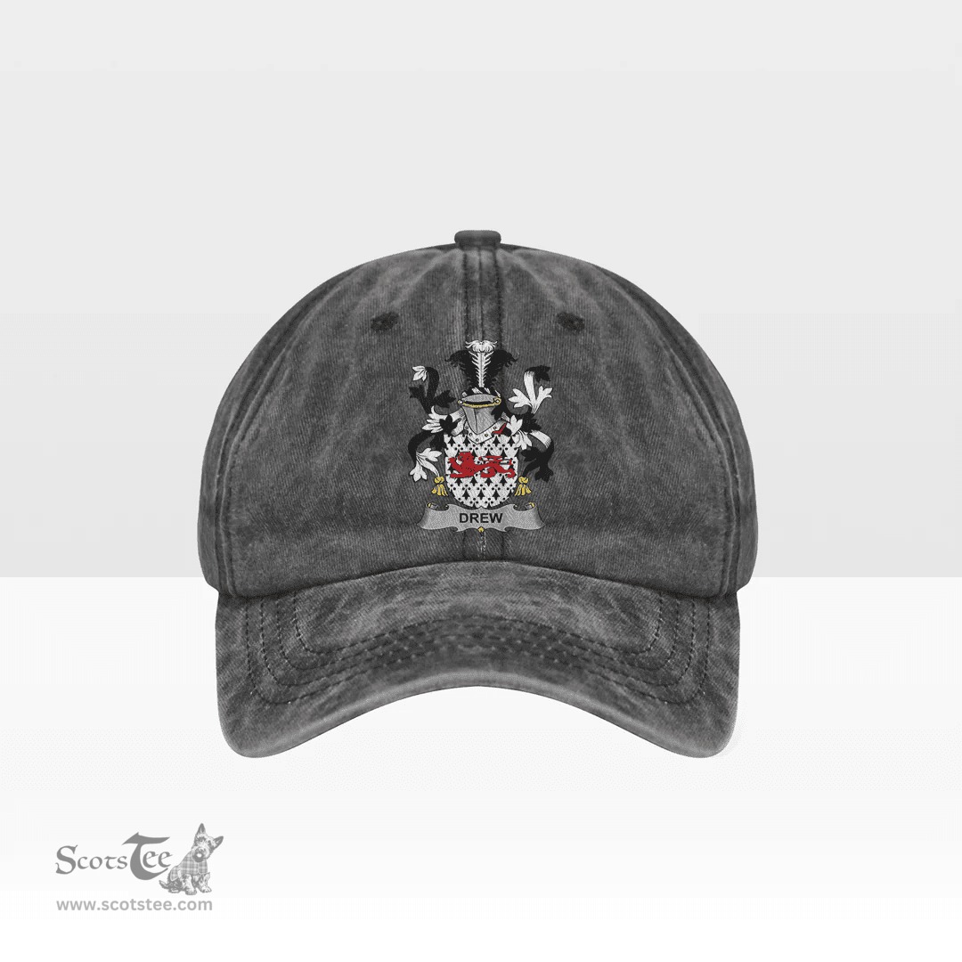 Irish Drew Coat of Arms Family Crest Ireland Denim Cap