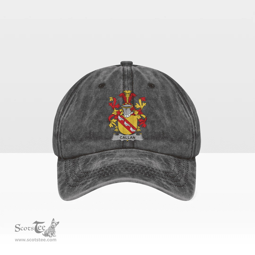 Irish Callan or O Callan Coat of Arms Family Crest Ireland Denim Cap