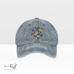 Irish Cusack Coat of Arms Family Crest Ireland Denim Cap