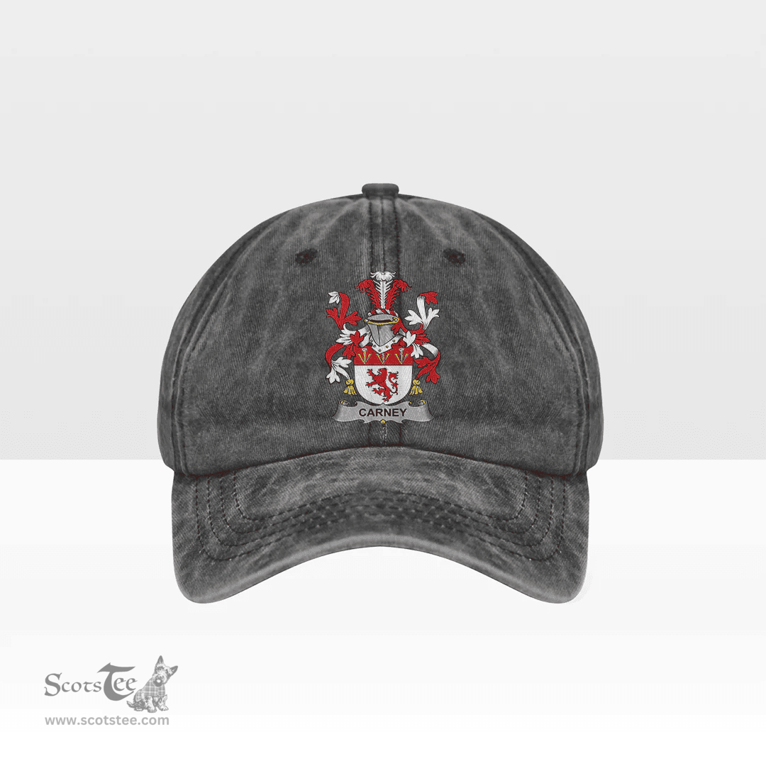 Irish Carney Coat of Arms Family Crest Ireland Denim Cap