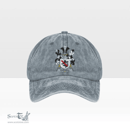 Irish Burnell Coat of Arms Family Crest Ireland Denim Cap