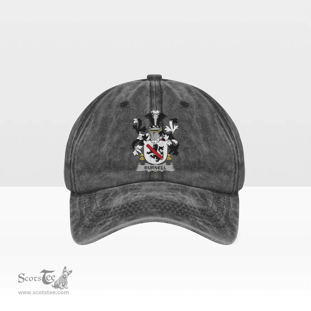 Irish Burnell Coat of Arms Family Crest Ireland Denim Cap