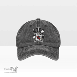 Irish Burnell Coat of Arms Family Crest Ireland Denim Cap