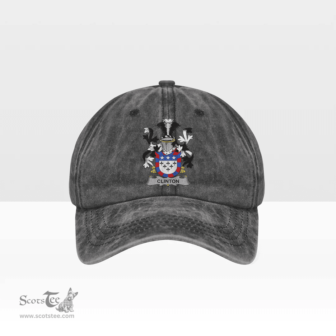 Irish Clinton Coat of Arms Family Crest Ireland Denim Cap