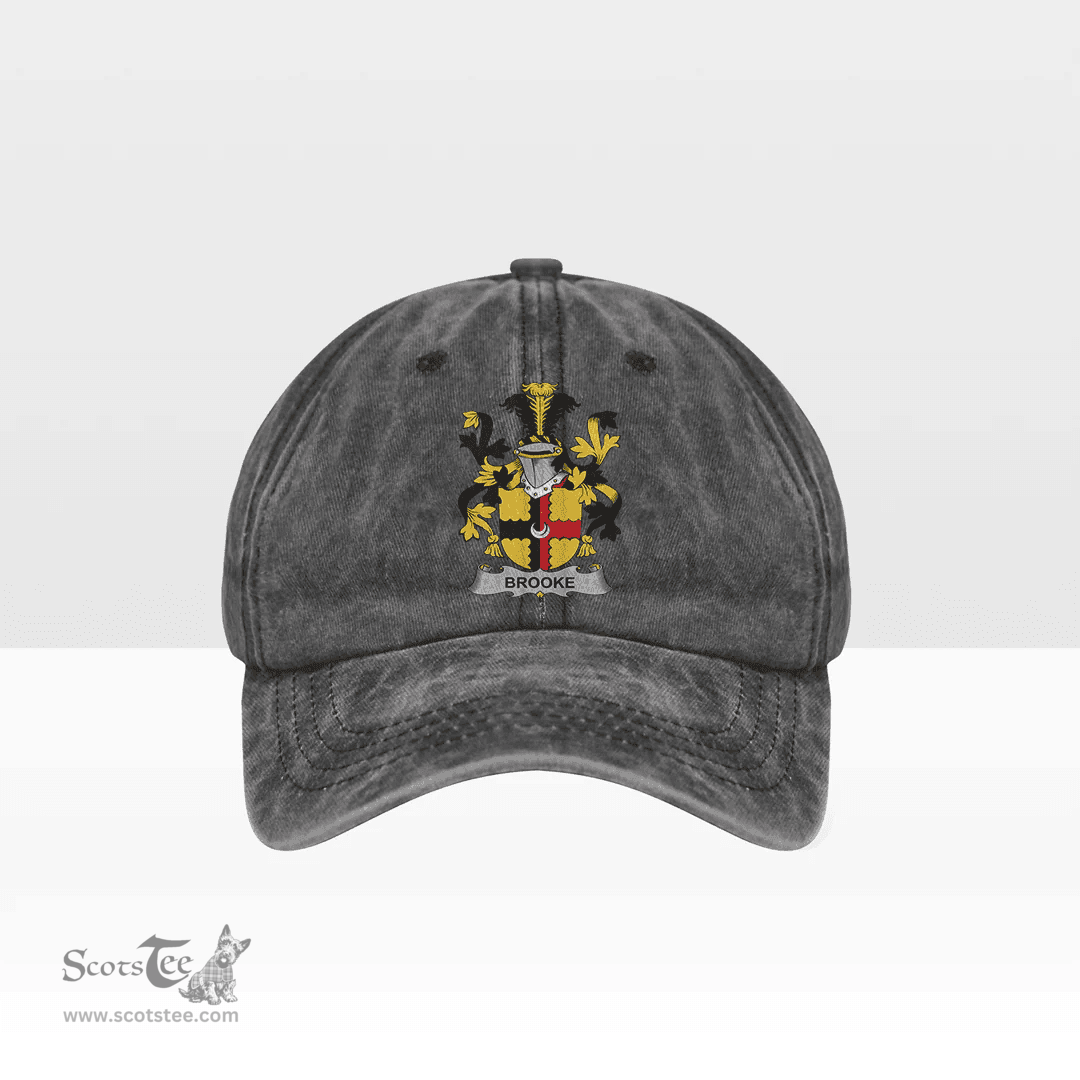 Irish Brooke Coat of Arms Family Crest Ireland Denim Cap