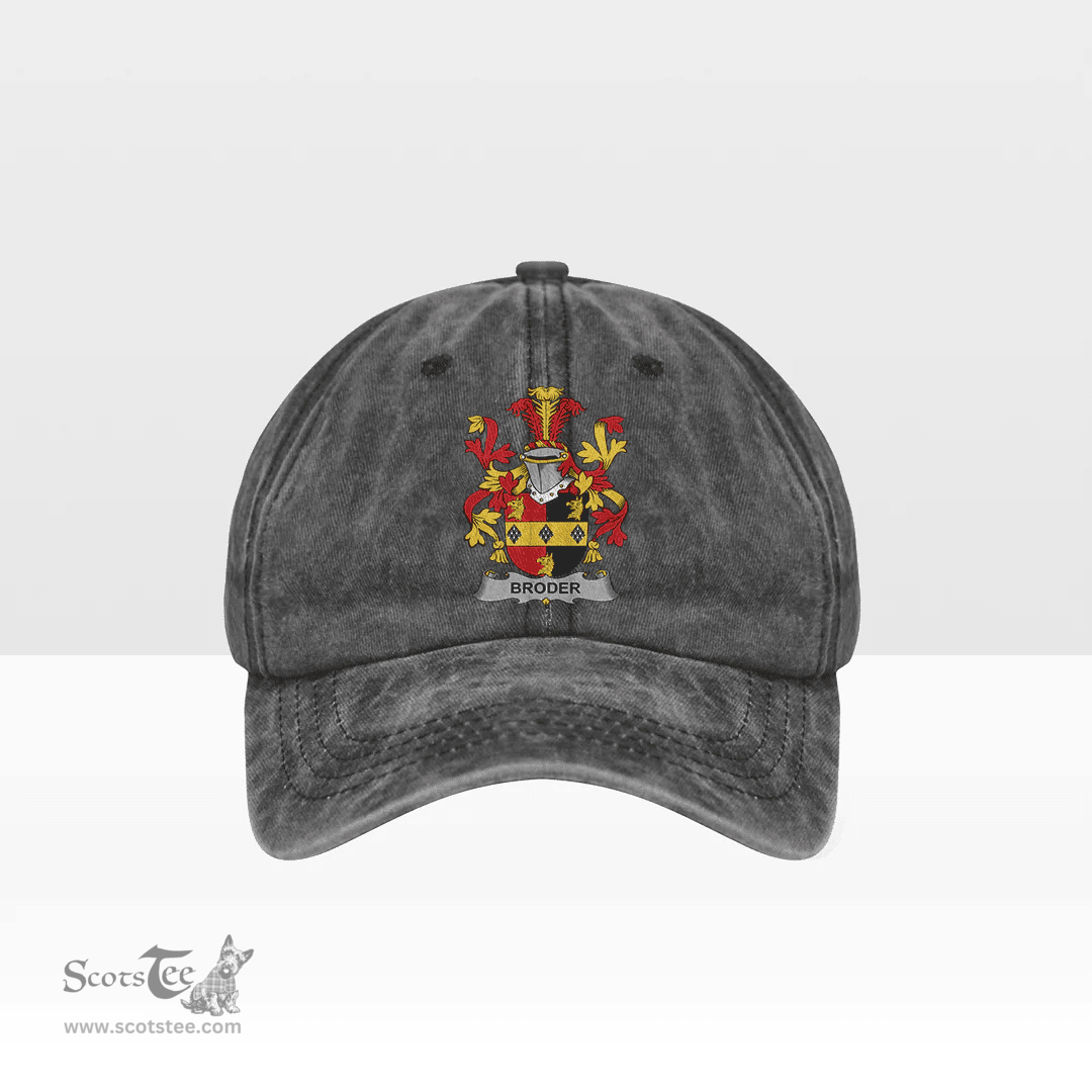 Irish Broder or O Broder Coat of Arms Family Crest Ireland Denim Cap