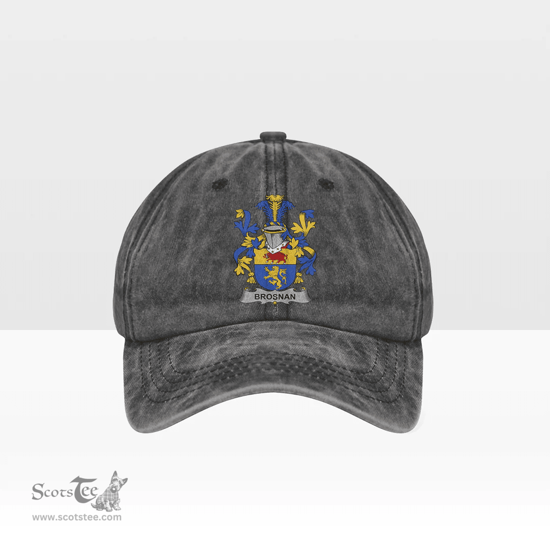 Irish Brosnan or O Brosnan Coat of Arms Family Crest Ireland Denim Cap
