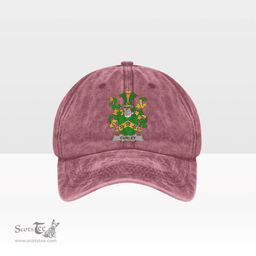 Irish Curley or McTurley Coat of Arms Family Crest Ireland Denim Cap
