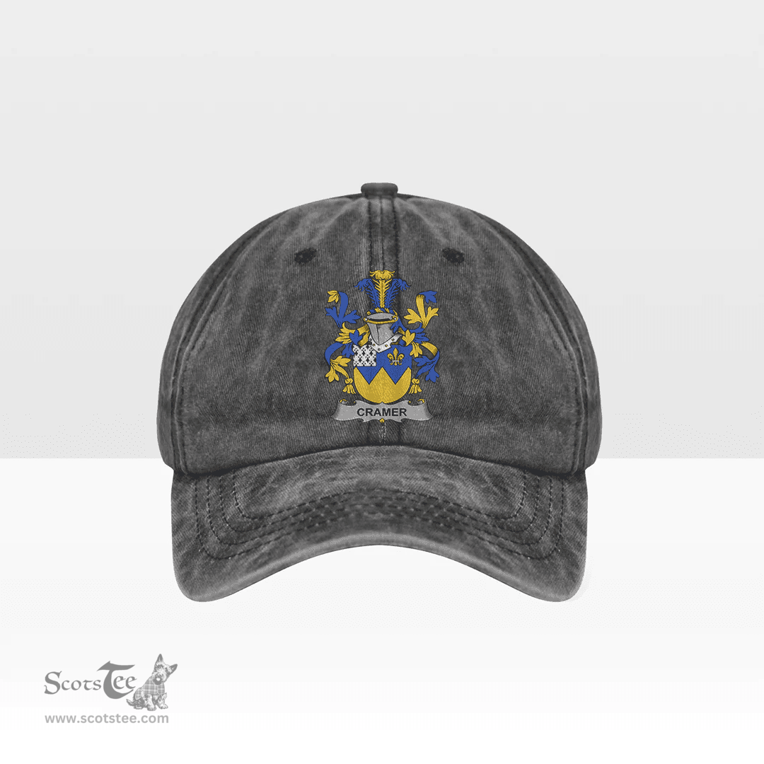 Irish Cramer Coat of Arms Family Crest Ireland Denim Cap