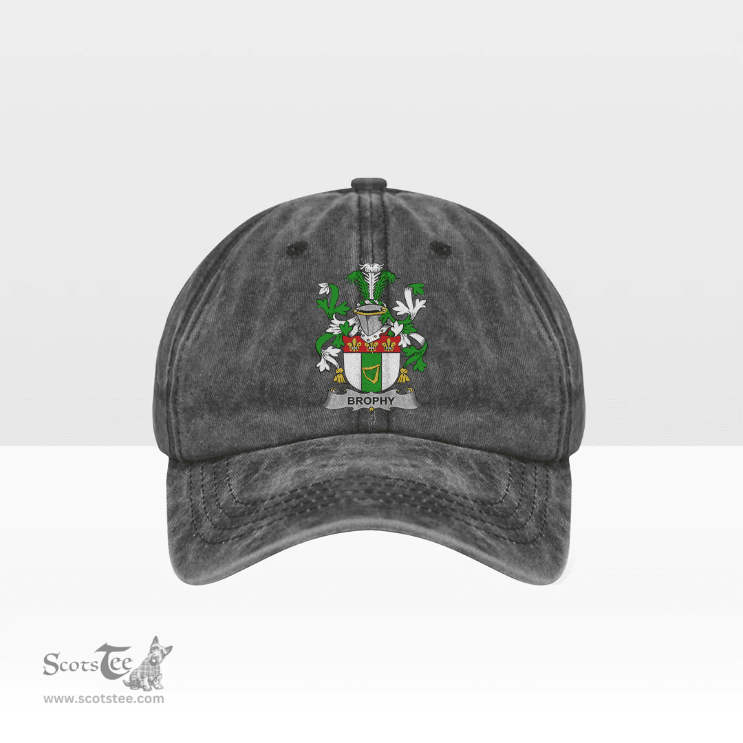 Irish Brophy or O Brophy Coat of Arms Family Crest Ireland Denim Cap