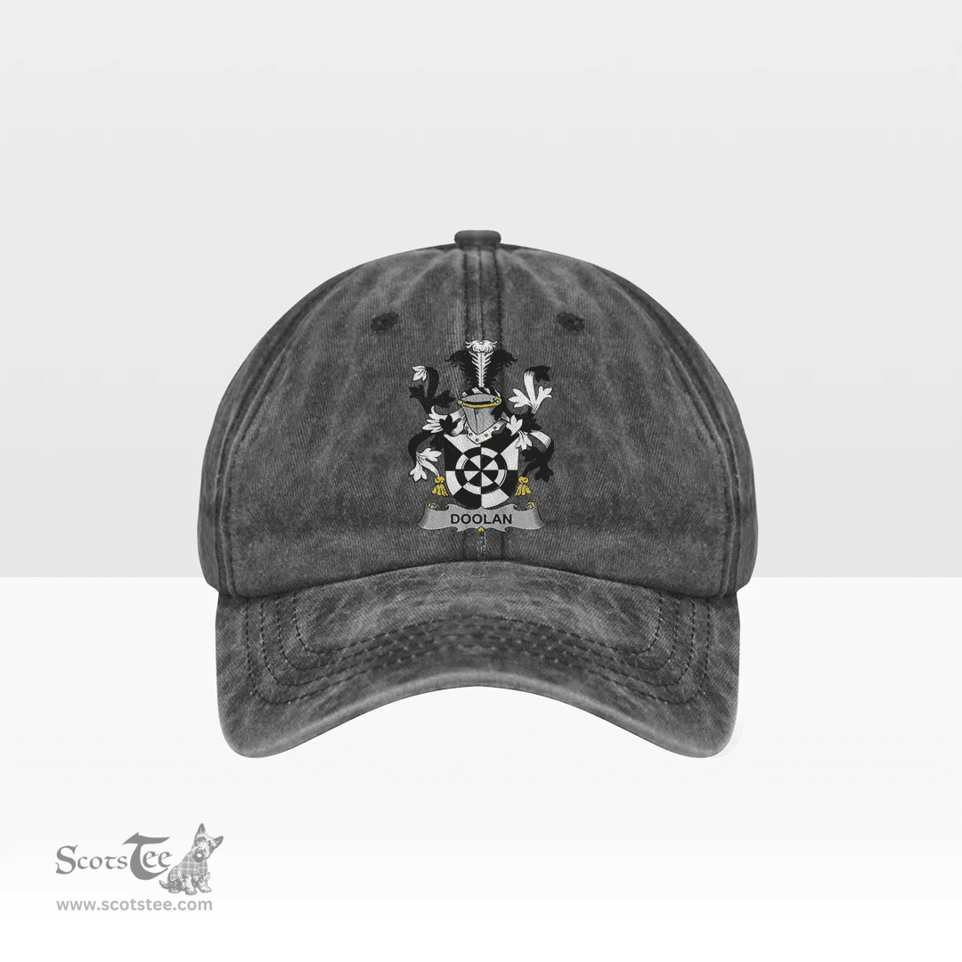 Irish Doolan or O Doolan Coat of Arms Family Crest Ireland Denim Cap
