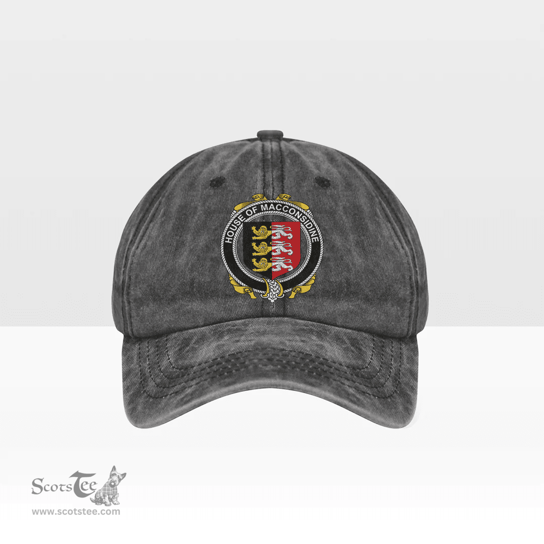 Irish House of MACCONSIDINE Coat of Arms Family Crest Ireland Denim Cap