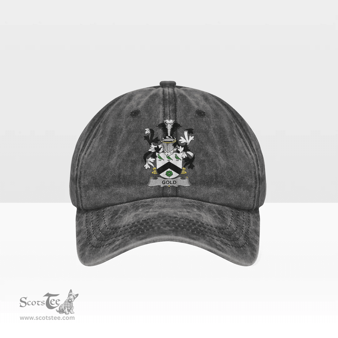 Irish Gold Coat of Arms Family Crest Ireland Denim Cap