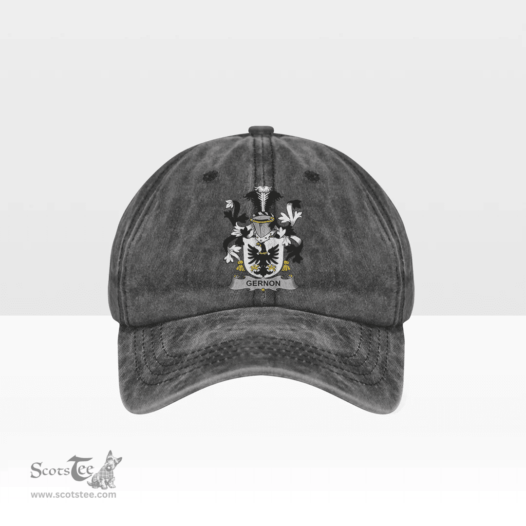 Irish Gernon or Garland Coat of Arms Family Crest Ireland Denim Cap