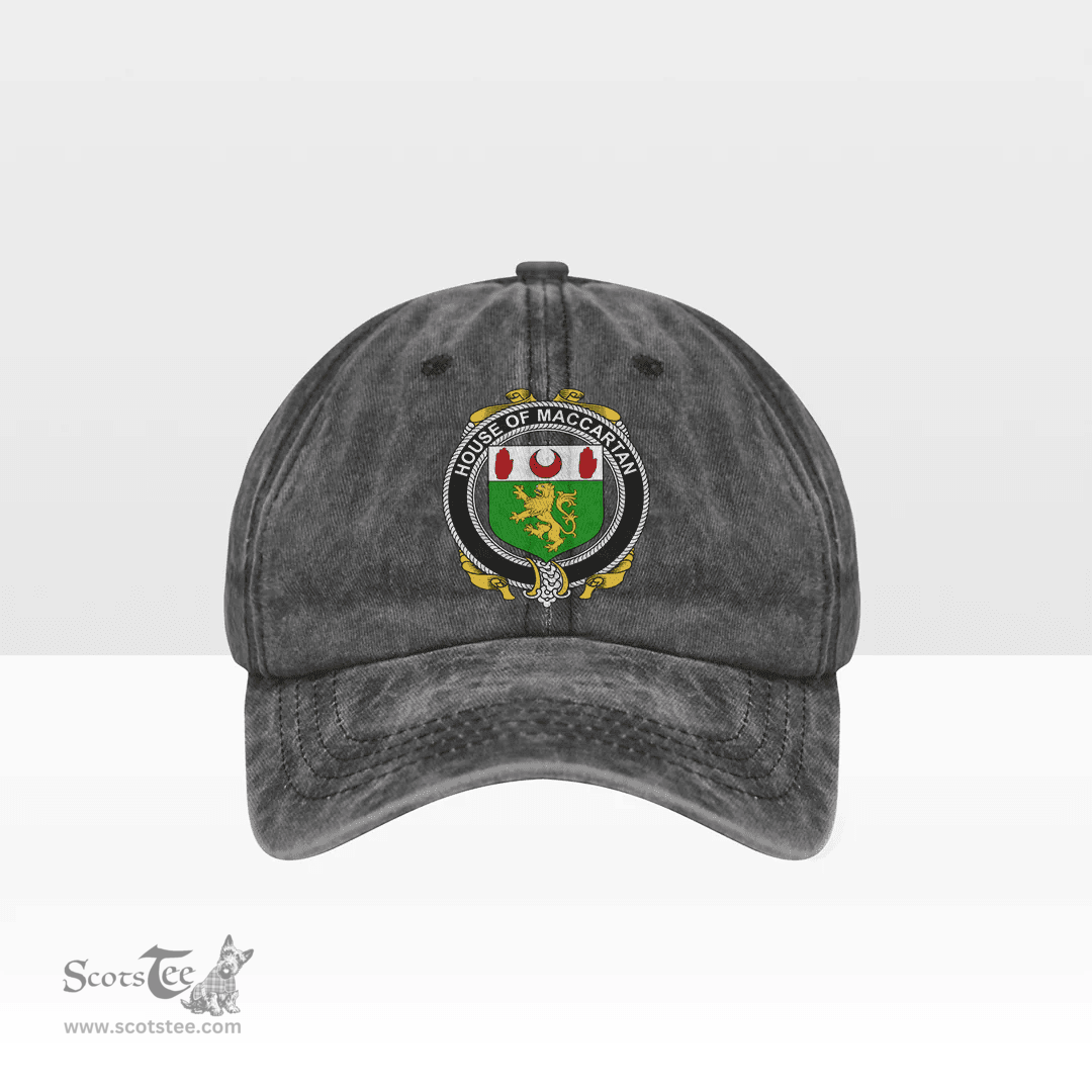 Irish House of MACCARTAN Coat of Arms Family Crest Ireland Denim Cap