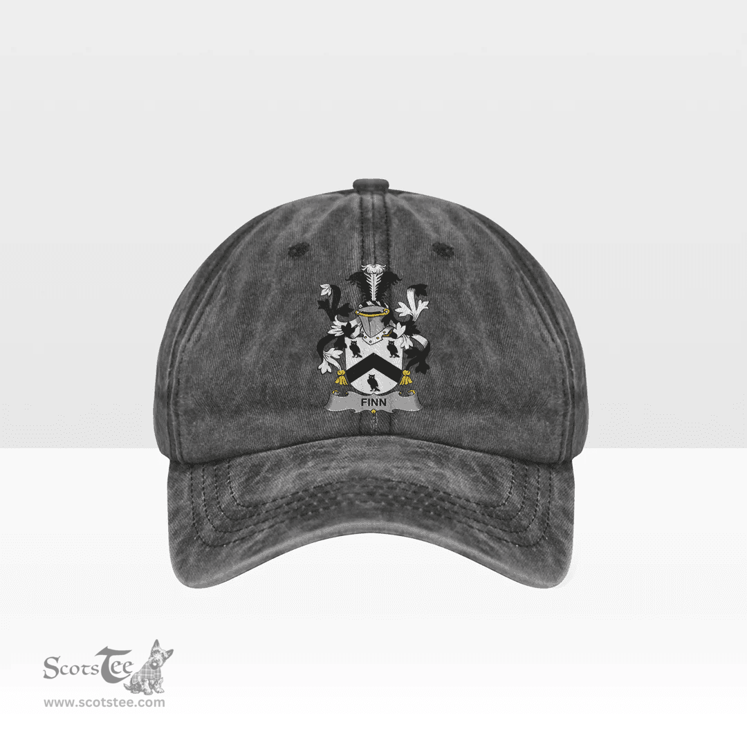 Irish Finn or O Finn Coat of Arms Family Crest Ireland Denim Cap