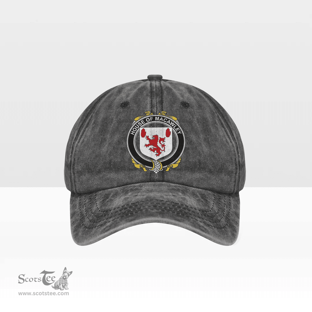 Irish House of MACAWLEY Coat of Arms Family Crest Ireland Denim Cap