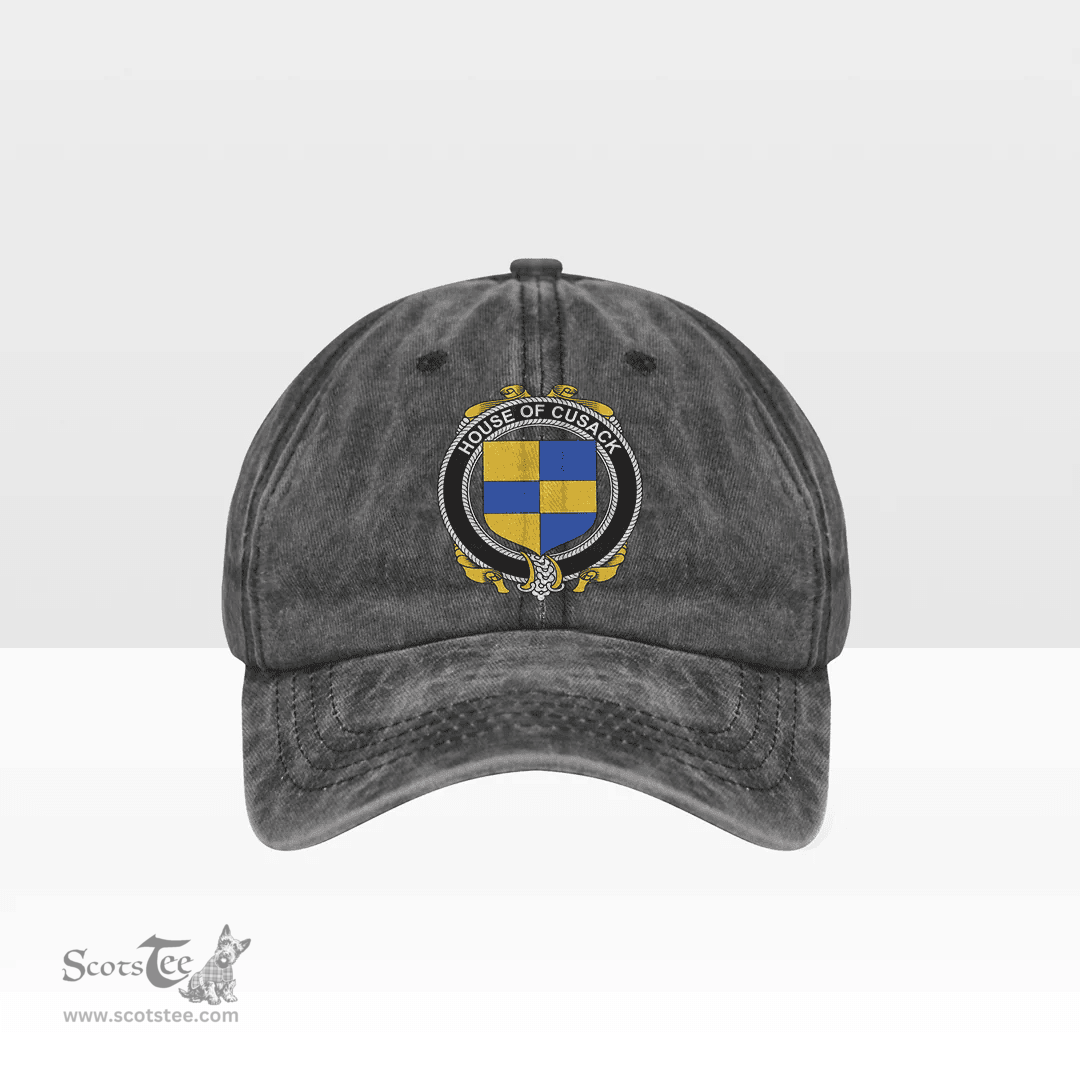 Irish House of CUSACK Coat of Arms Family Crest Ireland Denim Cap