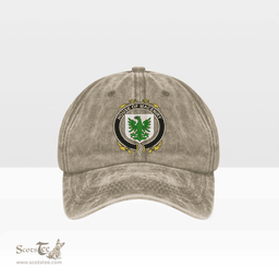 Irish House of MACENIRY Coat of Arms Family Crest Ireland Denim Cap