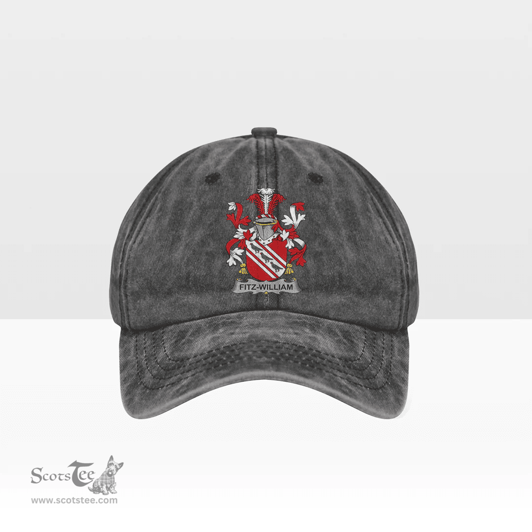 Irish Fitz William Coat of Arms Family Crest Ireland Denim Cap