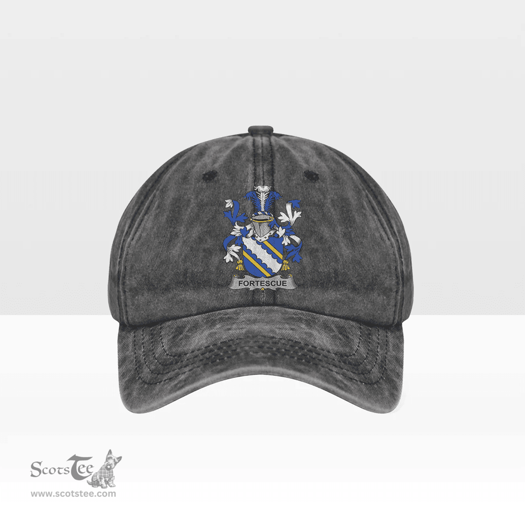 Irish Fortescue Coat of Arms Family Crest Ireland Denim Cap