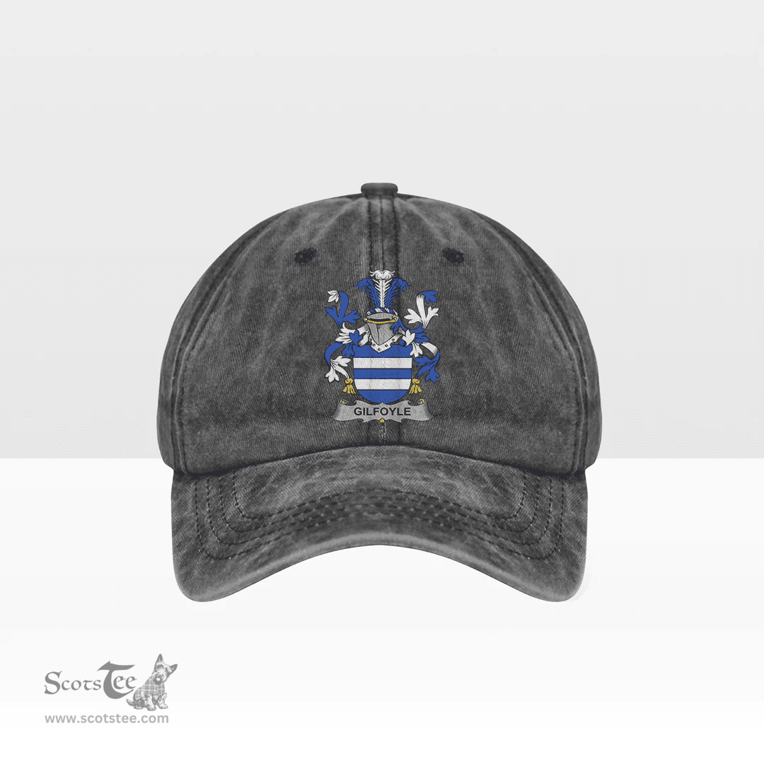 Irish Gilfoyle or McGilfoyle Coat of Arms Family Crest Ireland Denim Cap