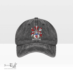 Irish Haugher or O Haffey Coat of Arms Family Crest Ireland Denim Cap