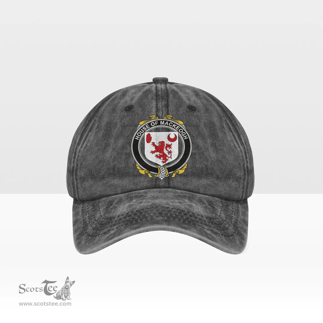 Irish House of MACKEOGH Coat of Arms Family Crest Ireland Denim Cap