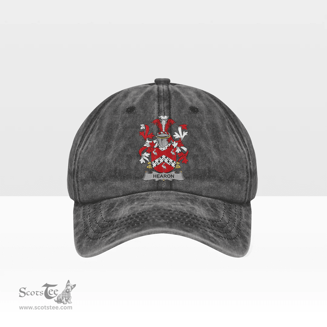 Irish Hearon or Hearn Coat of Arms Family Crest Ireland Denim Cap
