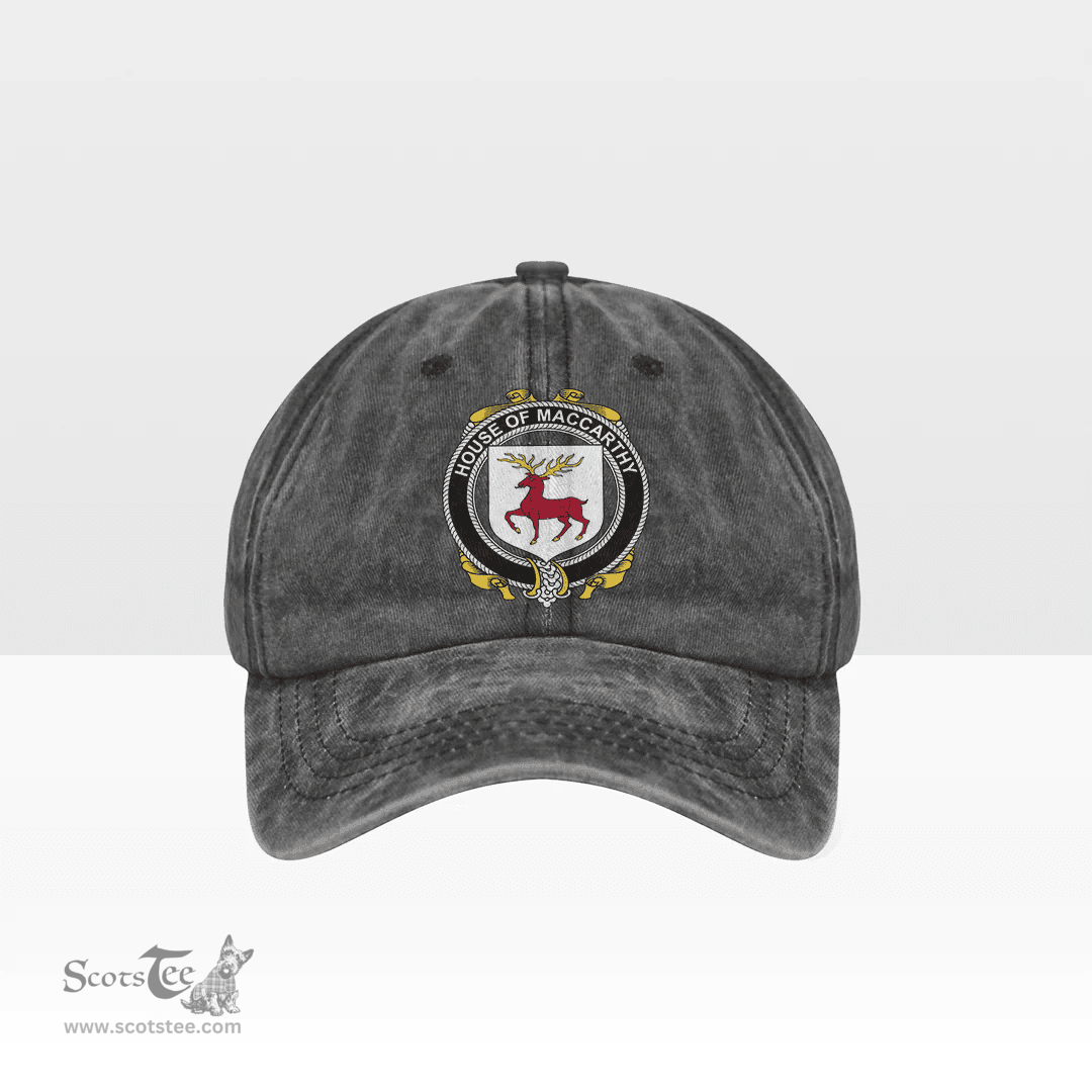 Irish House of MACCARTHY Coat of Arms Family Crest Ireland Denim Cap