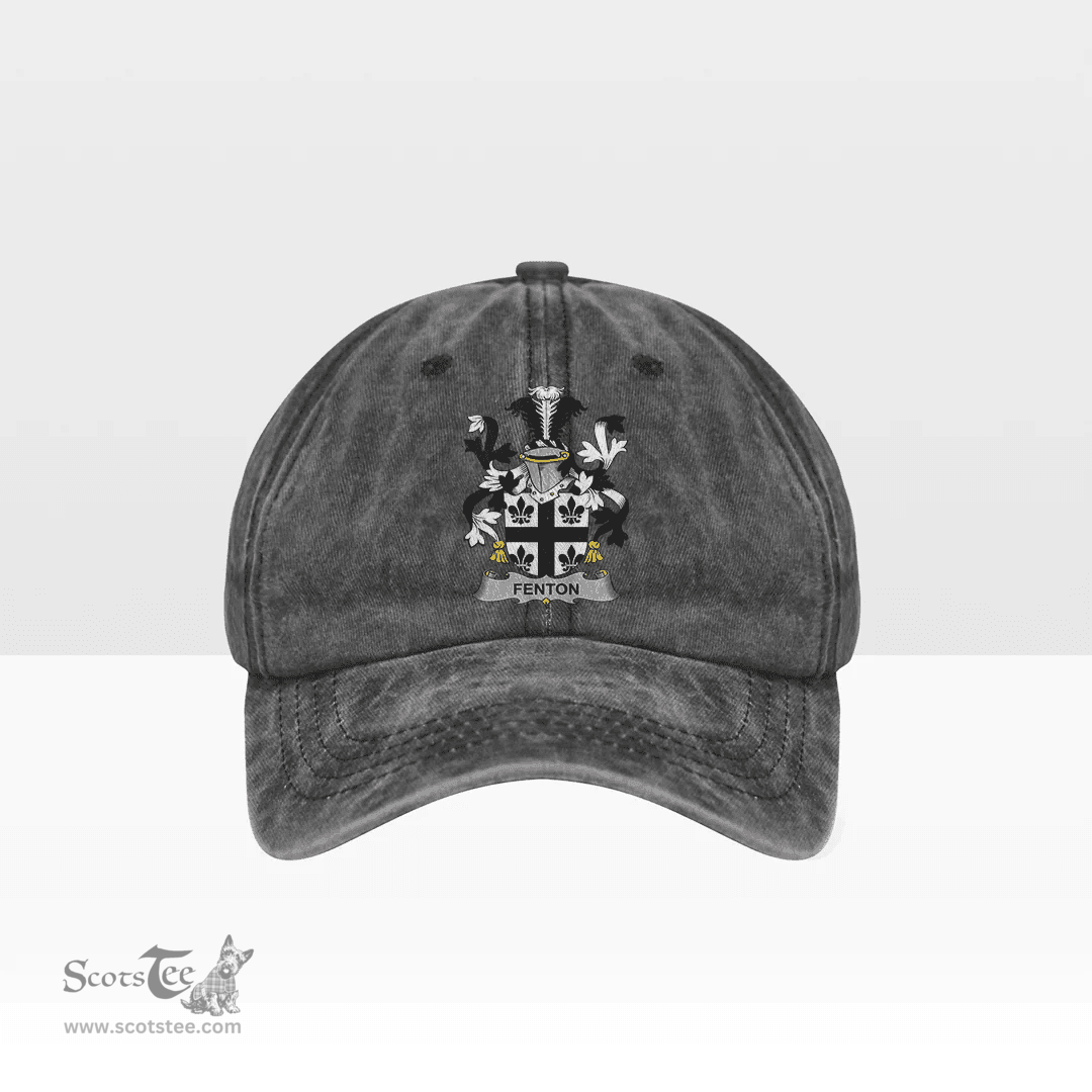 Irish Fenton Coat of Arms Family Crest Ireland Denim Cap