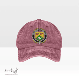 Irish House of MACDONOGH (Connacht) Coat of Arms Family Crest Ireland Denim Cap