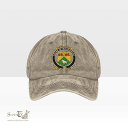 Irish House of MACDONOGH (Connacht) Coat of Arms Family Crest Ireland Denim Cap