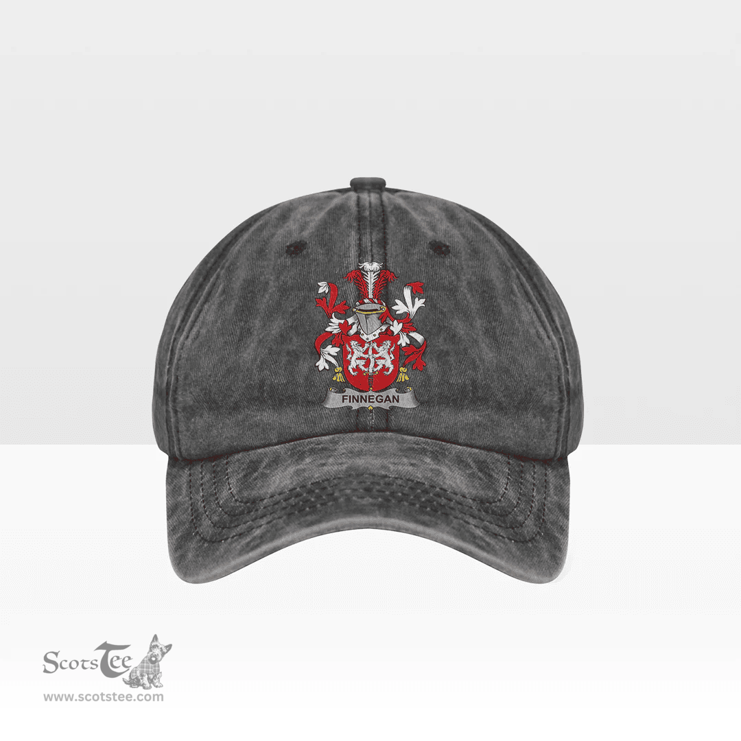 Irish Finnegan or O Finnegan Coat of Arms Family Crest Ireland Denim Cap