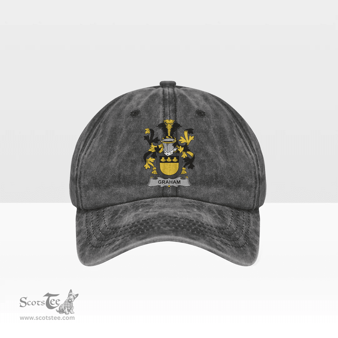 Irish Graham or Grahan Coat of Arms Family Crest Ireland Denim Cap