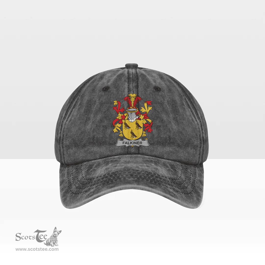 Irish Falkiner Coat of Arms Family Crest Ireland Denim Cap