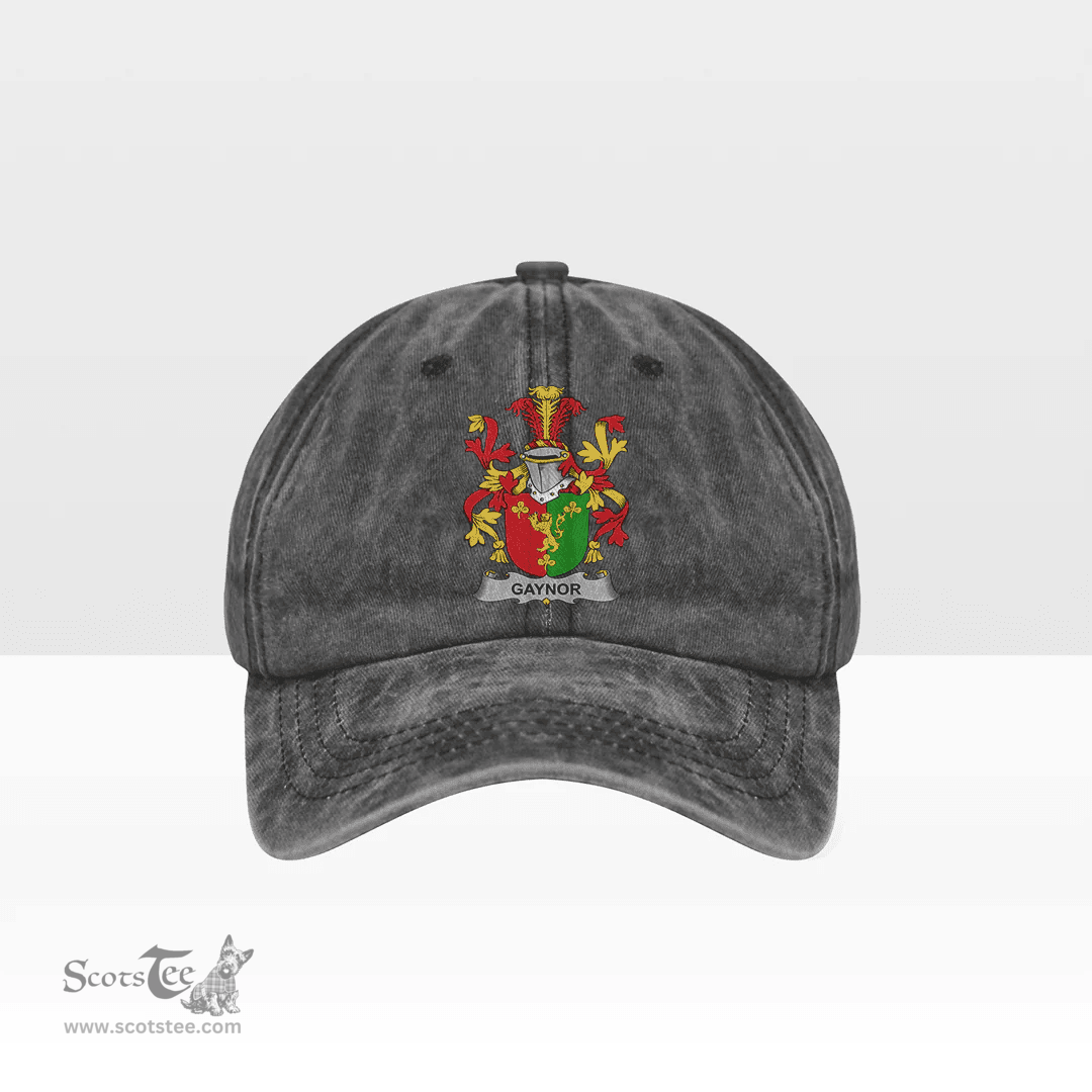 Irish Gaynor or McGaynor Coat of Arms Family Crest Ireland Denim Cap