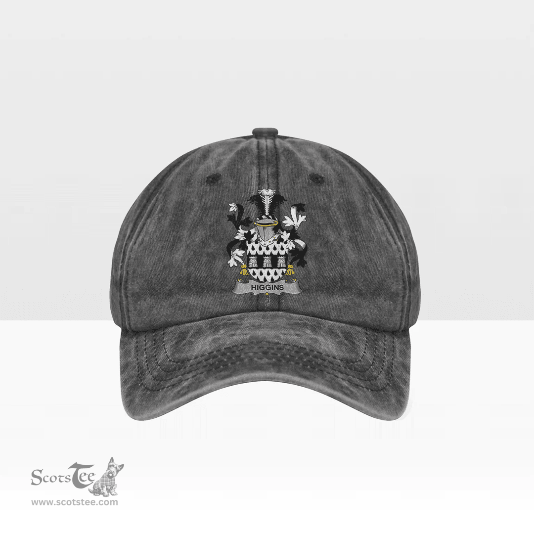 Irish Higgins Coat of Arms Family Crest Ireland Denim Cap