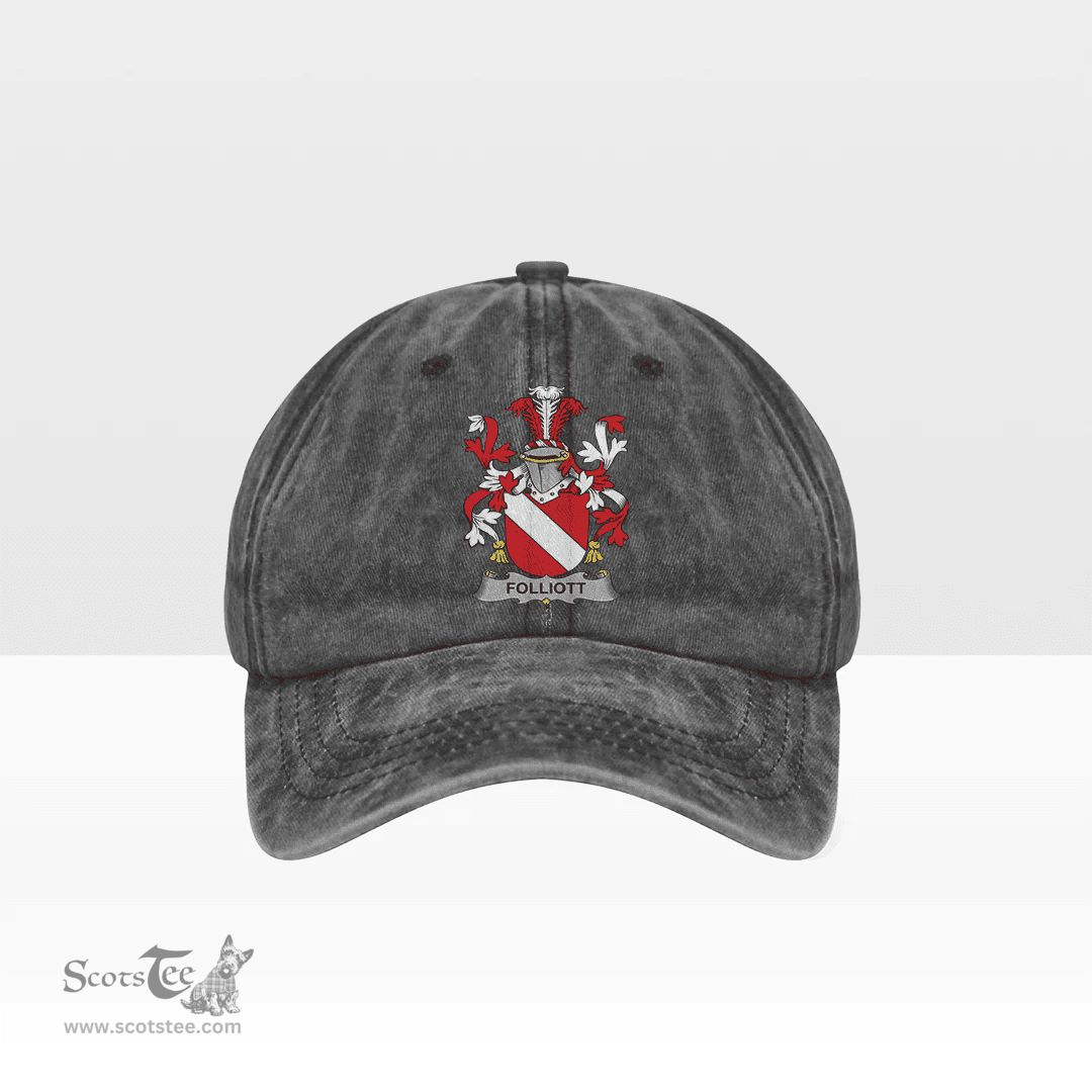 Irish Folliott Coat of Arms Family Crest Ireland Denim Cap