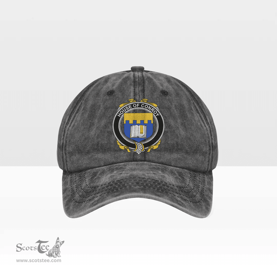 Irish House of CONROY (O MULCONRY) Coat of Arms Family Crest Ireland Denim Cap