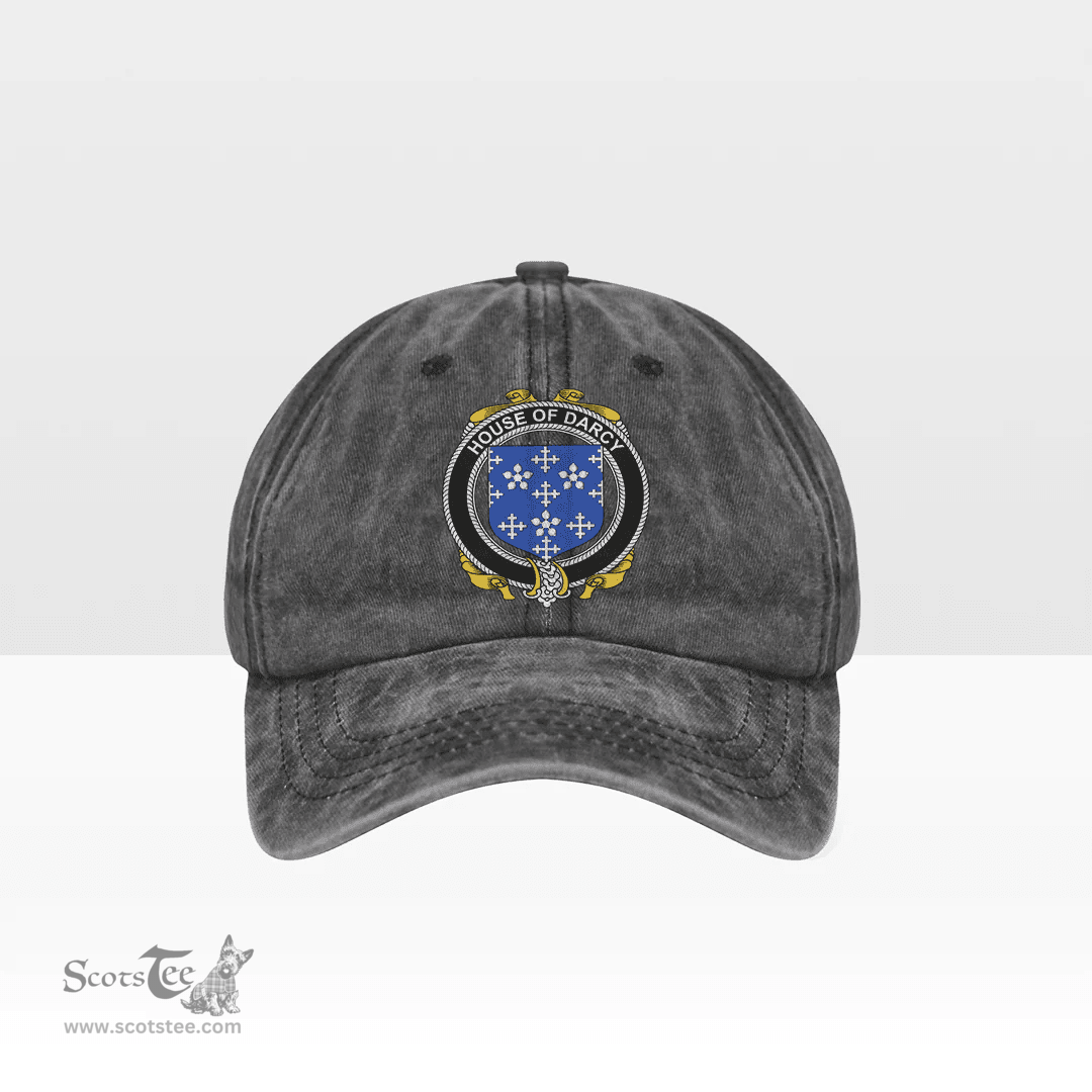 Irish House of DARCY Coat of Arms Family Crest Ireland Denim Cap