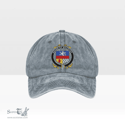 Irish House of MACEVOY Coat of Arms Family Crest Ireland Denim Cap