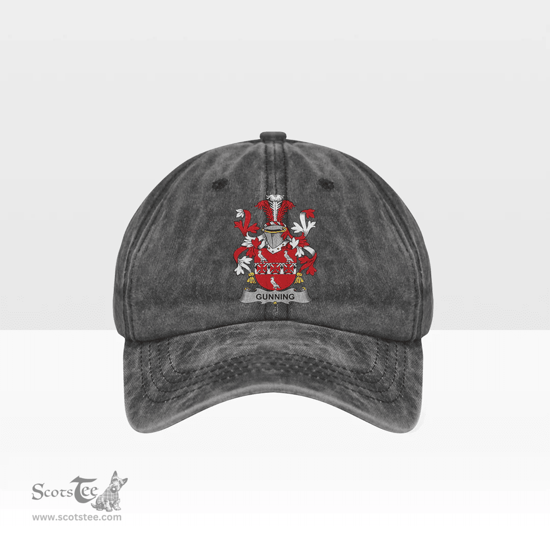 Irish Gunning or O Gunning Coat of Arms Family Crest Ireland Denim Cap